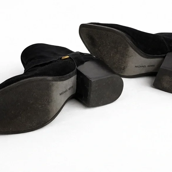 Michael Kors Black Ankle Boots with Gold Detail - Picture 4 of 4